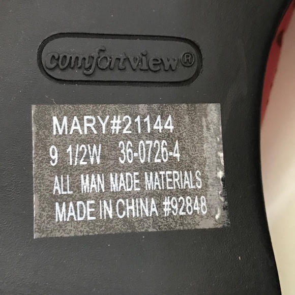 COMFORTVIEW Red Comfort Sandals Slingback Mary Women’s Size 9.5 WIDE WIDTH - Picture 14 of 16